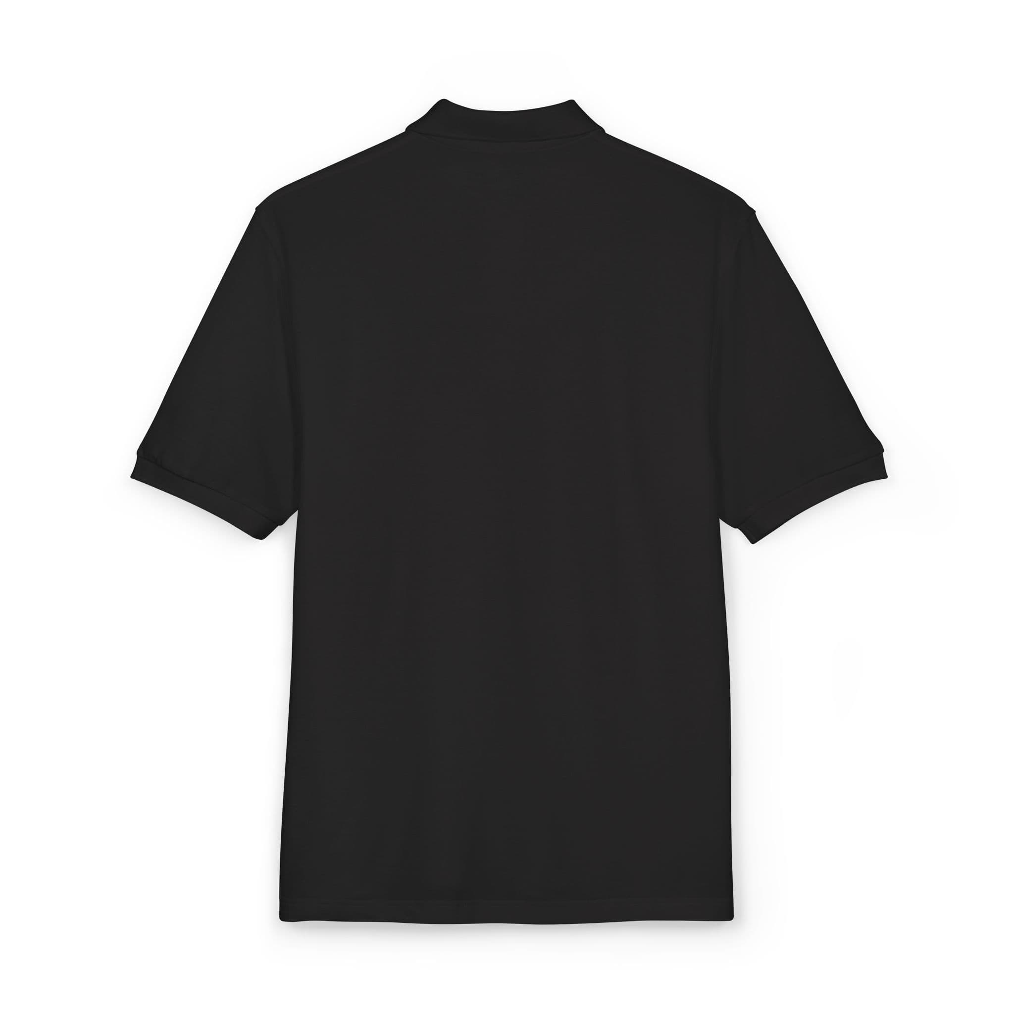 Embroidered Shield Polo: Classic Black Work & Team Shirt