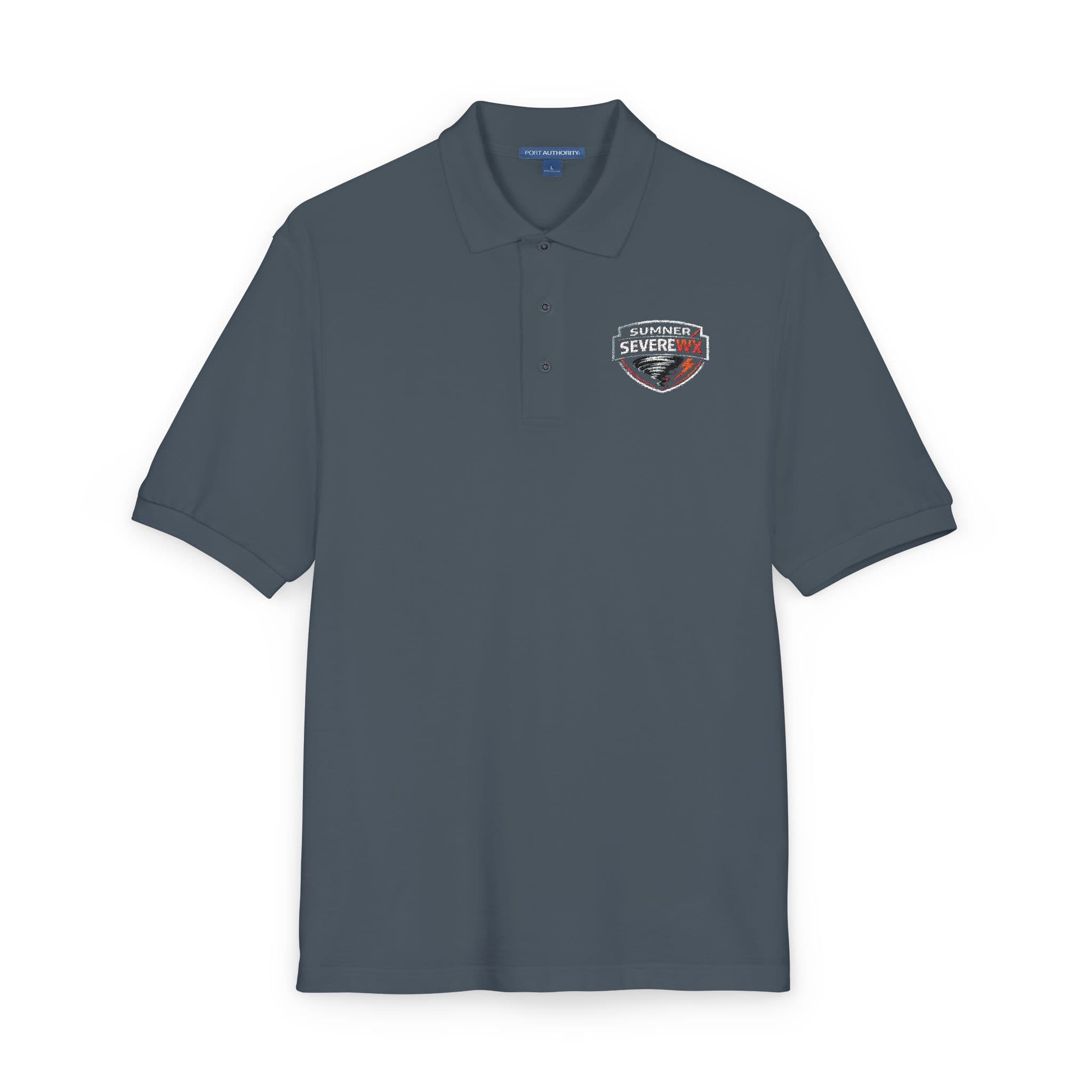 Embroidered Shield Polo: Classic Black Work & Team Shirt