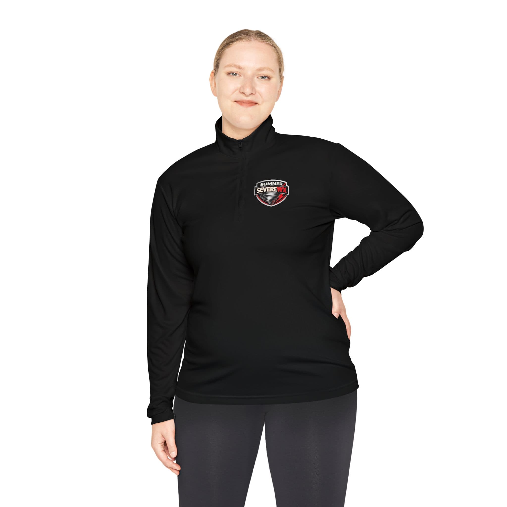 Quarter-Zip Pullover: Vintage Motorsport Crest